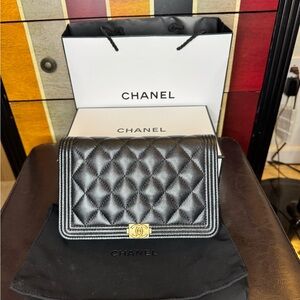 Chanel Caviar Black Quilted WOC (Wallet on Chain)